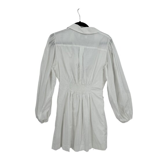 Steele Faux Wrap Ciper Dress Womens Size Large NWT Fairy Boho Peasant‎ White - Picture 13 of 14